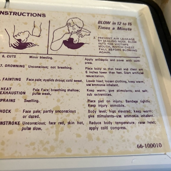 Antique First Aid Metal Case and Original Sealed Supplies Contents - Picture 12 of 12